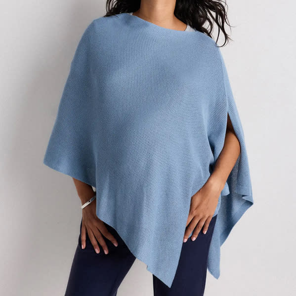 Lightweight Cotton Cashmere Nursing Shawl in Mountain Spring Blue