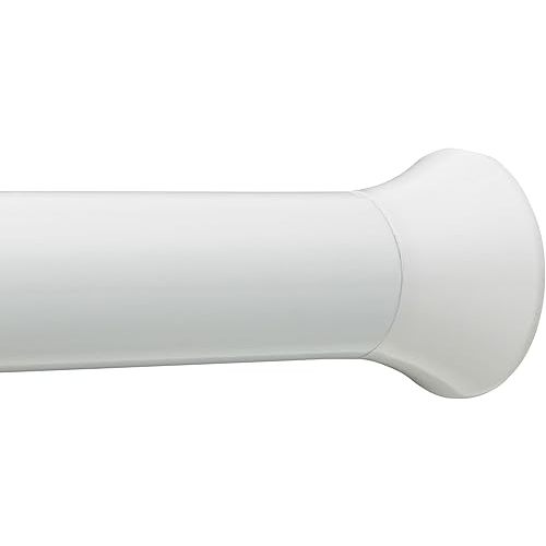 Amazon Basics Tension Curtain Rod, 36-54" Adjustable Length, Classic Finial, White