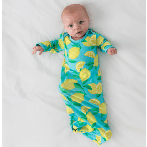 Blue Sunny Citrus Infant Gown – Little Sleepies