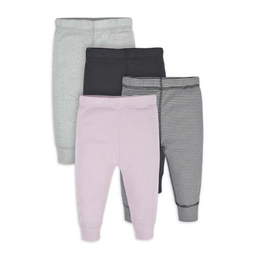 Gerber Baby Girls Active Pants, 4-Pack, (Newborn - 24 Months)