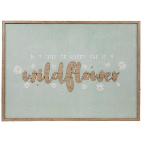 She Is A Wildflower Wood Wall Decor