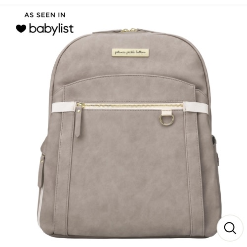 2-in-1 Provisions Breast Pump & Diaper Bag Backpack in Grey Matte Leatherette