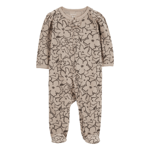 Baby Floral 2-Way Waffle Knit Sleep & Play Pajamas (6m)