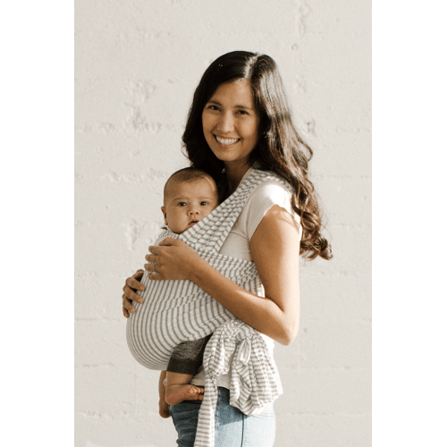 BABY WRAP - Natural & Grey Stripe | Baby Wraps | Solly Baby