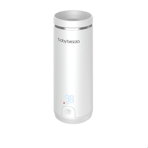 Baby Brezza Superfast Portable Baby Bottle Warmer – 67% Faster - Travel Breastmilk Warmer and Formula Warmer - Safe, Even Heating - Up to 9oz - No Adapters, Black
