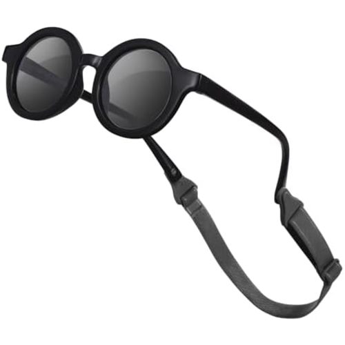 Baby Sunglasses with Strap Polarized Flexible UV400 for Infant Toddler Boys Girls Age 0-36 Months
