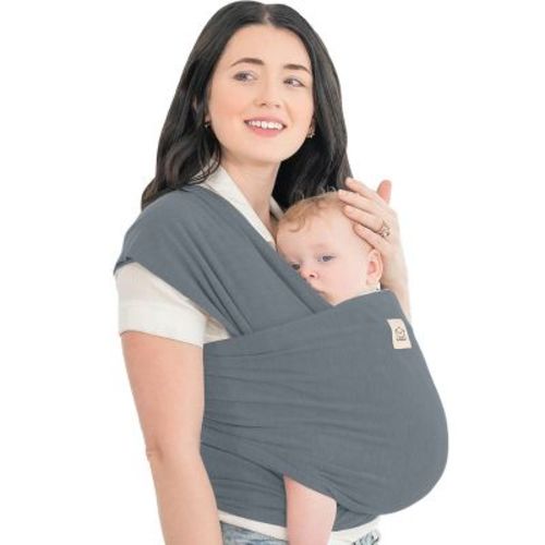 Keababies Original Baby Wraps Carrier, Baby Sling Carrier, Stretchy Infant Carrier For Newborn, Toddler (stone Gray)