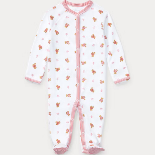 Polo Bear Cotton Footed Coverall | Ralph Lauren