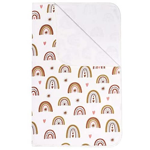 ROCCED Baby Bed Pad Waterproof Washable Reusable 31"x40" Large Toddler Mattress Protector Incontinence Pads Sheet Cover Underpads for Kids Adults and Pets Potty Training Mat-Rainbow