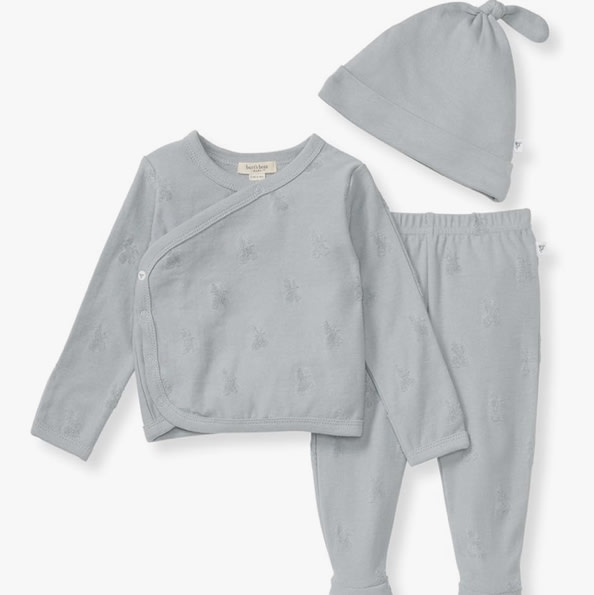 Burt's Bees Baby baby-girls Unisex Baby Take Me Home Set, 3-piece Top, Pant, and Hat Bundle