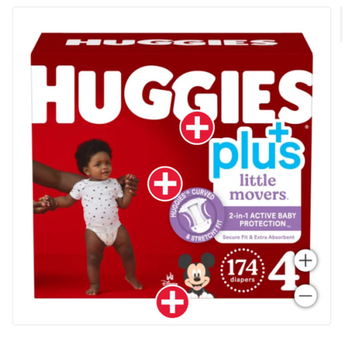 Huggies Plus Diapers Sizes 3 - 7