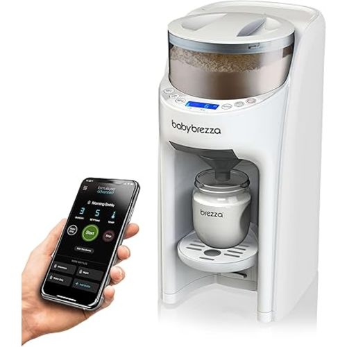 Baby Brezza Formula Pro Advanced WiFi Formula Dispenser - Automatically Mix a Warm Formula Bottle from Your Phone Instantly – Easily Make Bottle with Automatic Powder Blending Machine, White