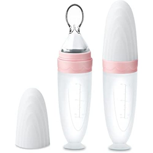 Termichy Baby Food Dispensing Spoon: Squeeze Feeder Dispenser for Baby - Self Feeding Bottle Spoon