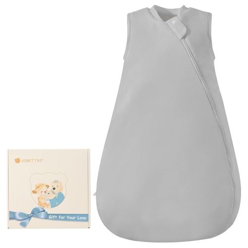 Baby Sleep Sack 6-12 Months, 1.0 Tog Supersoft Thermostatic Cotton Toddler Sleeping Sack for Babies Infant, 2-Way Zipper Baby Wearable Blanket for All Season