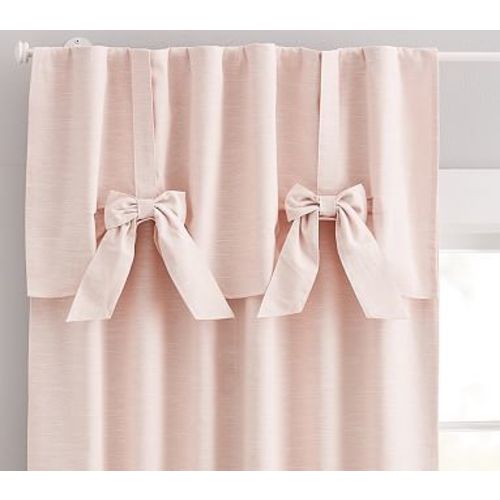 Evelyn Bow Valance Curtain, 96&quot;, Blush