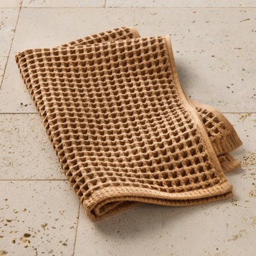 Waffle Hand Towel Warm Brown - Casaluna™: 100% Cotton, Pre Washed, Lightweight 300-450 GSM, OEKO-TEX Certified