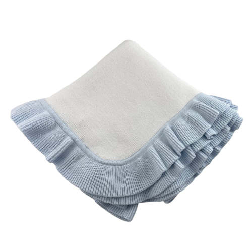 Jersey Knitted Ruffle Blanket – A Soft Idea