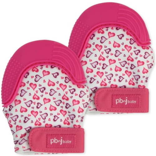 Teethee Mitt - Hearts - 2 Pack