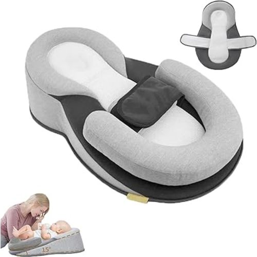 Baby Feeding Support Pillow,Dream Nest Baby Bed,Reflux Breastfeeding Nursing Pillow to Reduce Spit-Up, Anti-Reflux Newborn Pillow, Dream Nest