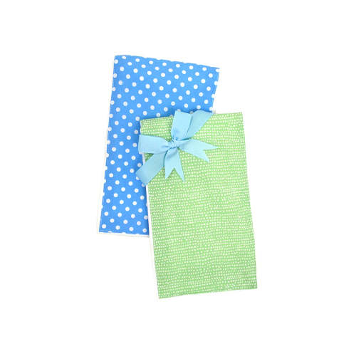 3MARTHAS Burp Cloth Set/2 Blue/Green