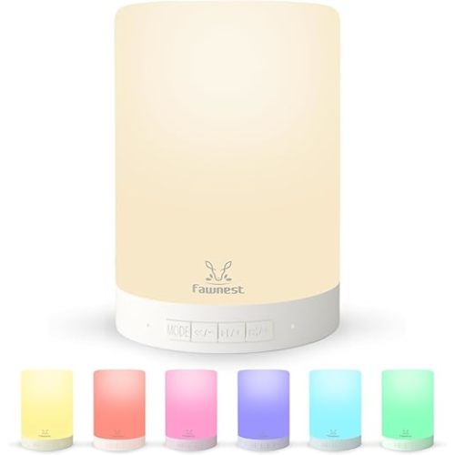Baby Night Light Nursery Lamp – Wireless Speaker Portable Touch Nightlight for Kids and Toddlers – Soft Glow Bedside Lamp