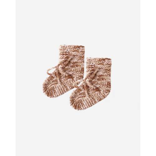 Knit Booties || Heathered Cedar – Quincy Mae