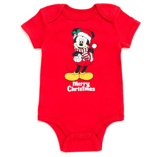 Disney Mickey Mouse Christmas Bodysuit Newborn to Infant