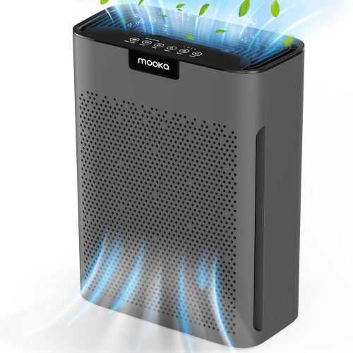 Air Purifiers for Home Large Room 2200 Ft² with Washable Filters, MOOKA H13 HEPA Filter Pet Air Purifier for Bedroom with Fragrance, Air Cleaner for Smoke Dust Pollen Pets Hair Odor, KJ190L Grey