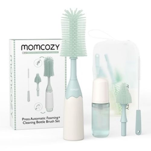 Innovative Push-Press Design Bottle Brush Kit - Green - No Size