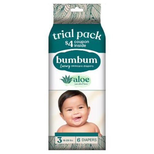 bumbum Luxury Skincare Disposable Diapers - Size 1 - 82ct