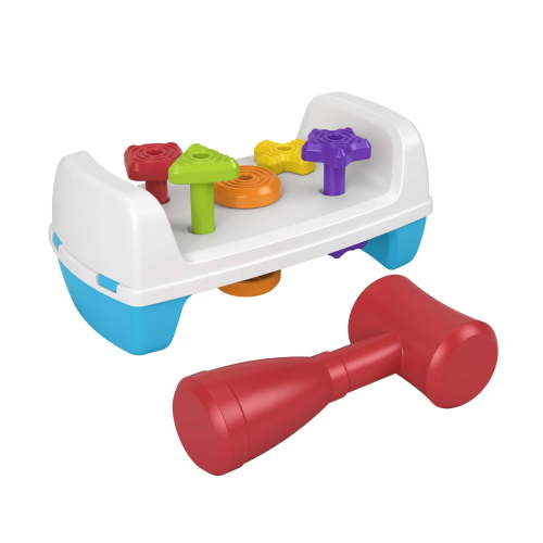 Fisher-Price Tap & Turn Bench with Hammer, Workbench Toy for Babies & Kids