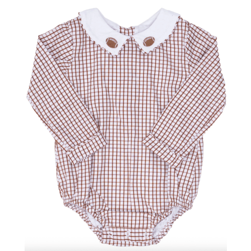 Football Brown Gingham Bubble