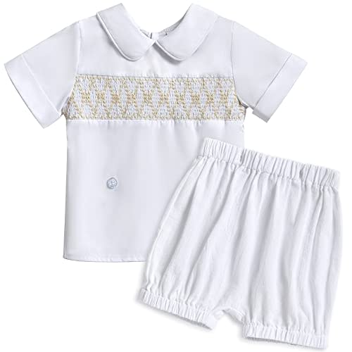 Booulfi Baby Boy Toddler Summer Clothes Wedding Birthday Outfits Suit for Boys T-Shirt and Shorts Set