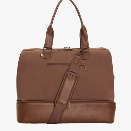 BÉIS 'The Weekender' in Maple - Brown Weekend Bag & Overnight Travel Bag