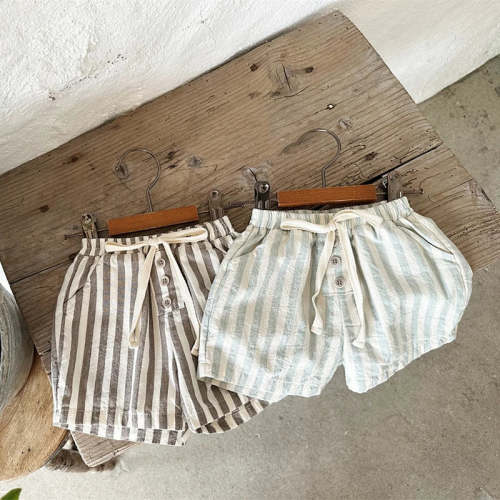 Linen Striped Shorts – Teeny Mini Me