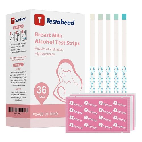 36Pcs Alcohol Test Strips for Breastmilk, Quick Results in 2 Minutes Breast Milk Alcohol Test Strips for Breastfeeding Moms at Home Holiday Party