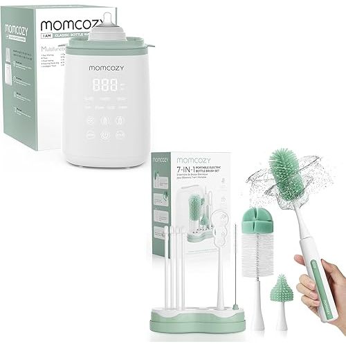 Momcozy Bottle Warmer, Fast Bottle Warmer & Momcozy Bottle Brush Kit Pro