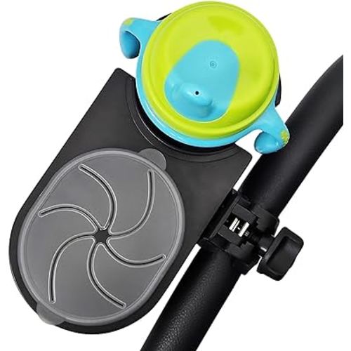 liuliuby Universal Stroller Snack Tray Attachment - Stroller Cup Holder Attachment Universal Snack Tray for Stroller Tray Attachment - Clip On Baby Stroller Accessories for Joggers, Umbrella & Wagons