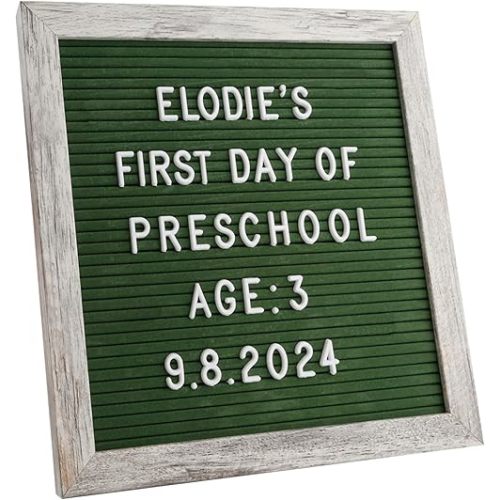 Rustic 10x10 Felt Message Sign - Green