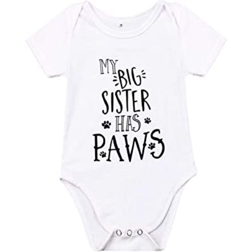 MAINESAKA Newborn Baby GOT My Mind ON My Mommy Paws Funny Bodysuits Rompers Outfits Grey 0-18M