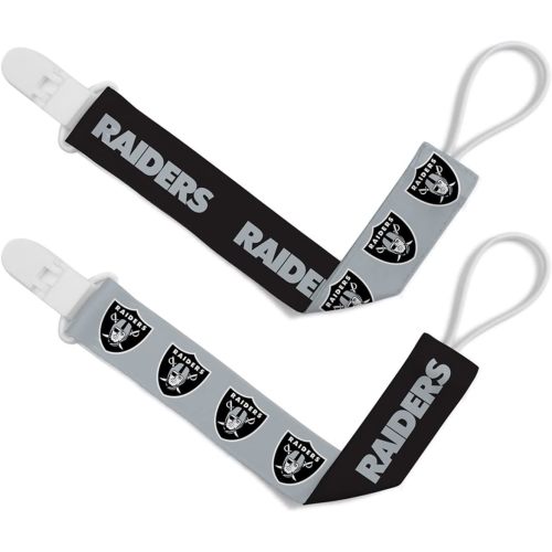 Masterpieces NFL Unisex-Baby 2-Pack Pacifier Clips