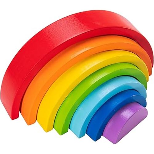 Fat Brain Toys FBT Rainbow Stacker - Rainbow Arches Stack and Play Baby Toys & Gifts for Ages 2 to 3