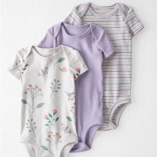 Baby 3-Pack Organic Cotton Rib Bodysuits