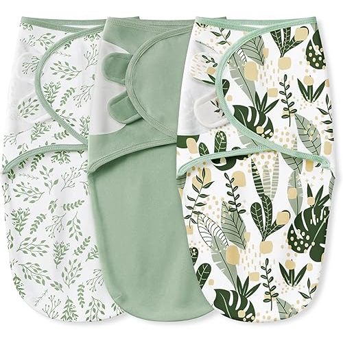 Yoofoss Baby Swaddles for Newborns 100% Organic Cotton, Adjustable Swaddle Sleep Sack 0-3 Months Newborn Swaddle Sack, Breathable Soft(Small)