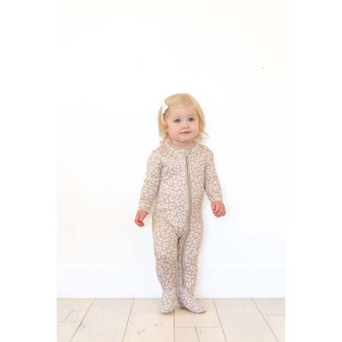 TAN CHEETAH | FOOTIE ONE PIECE