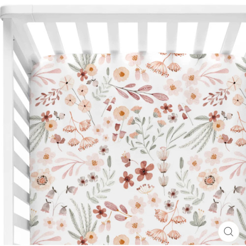 Wren's Wildflower Crib Sheet