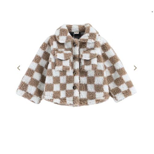 Checkerboard Sherpa Coat – The Ollie Bee