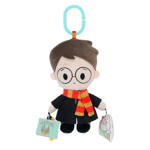 KIDS PREFERRED Harry Potter On The Go Activity Toy with Teether, On The Go Clip, Crinkle Texture, and Jingle Bell