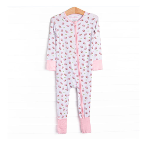 Touchdown Time Bamboo Zippy Pajama, Pink – Stitchy Fish