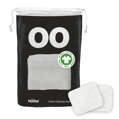 Baby Cotton Pads for Diaper Change by LoveNoobs, 60 Count, Ultra Soft 100% Organic Extra Large Cotton Pads for Baby Sensitive Skin, Lint-Free, Premium Jumbo Size, GOTS Certified